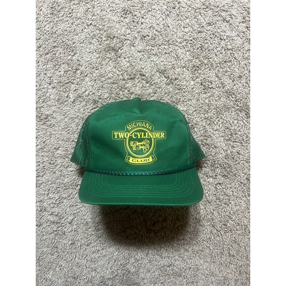 VTG Trucker Mesh Hat Michiana Two Cylinder Club Adjustable Snapback Green